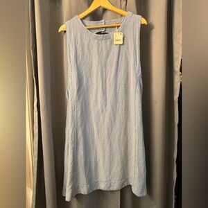 Free People Linen Blend Mini Dress NWT large